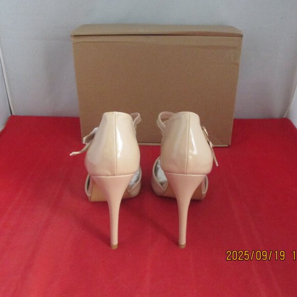 Journee Collection Tru T Strap Stiletto Pumps $85 - US Size 8 1/2 - Nude - 1350 - Picture 7 of 11